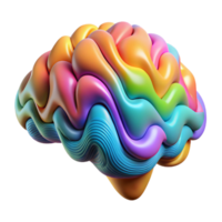 stunning minimalist Brainwaves Pattern Colorful Visualization Isolated original png