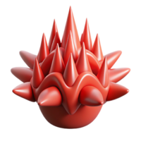 serene artistic Brainwaves Spikes Red Color Isolated exclusive png