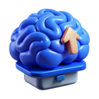 vibrant abstract Brainwave Upload Interface Blue Screen Isolated high quality png