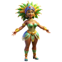 stunning abstract Brazilian Samba Dancer Costume with Sequins Cutout high resolution png
