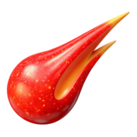 elegant contemporary Bright Red Comet Tail Isolated Element high quality png