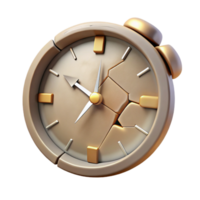 serene rustic Broken Clock Cutout with Missing Hands high resolution png