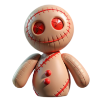 impressive modern Broken Doll Cutout with Red Stitches professional png