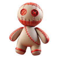 serene modern Broken Doll Cutout with Red Stitches high resolution png