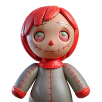serene abstract Broken Doll Cutout with Red Stitches genuine png