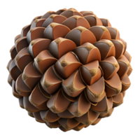 dramatic abstract Brown Pine Cone Cutout Isolated with Open Scales professional png