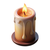 magnificent vintage Burning Candle Long Wick Time Remaining Transparent Background genuine png