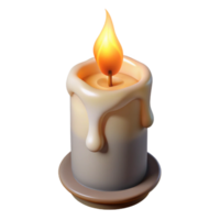 extraordinary modern Burning Candle Long Wick Time Remaining Transparent Background detailed png