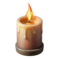 impressive minimalist Burning Candle with Long Wick Transparent Background exclusive png