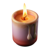 magnificent minimalist Burning Candle with Long Wick Transparent Background 4K png