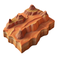 serene artistic Canyonlands Aerial Perspective Isolated on Transparent Background professional png