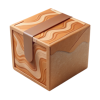 impressive minimalist Cardboard Box Packaging with Kraft Paper Texture Cutout high quality png