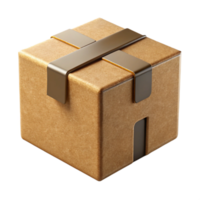 impressive rustic Cardboard Box Packaging with Kraft Paper Texture Cutout high quality png