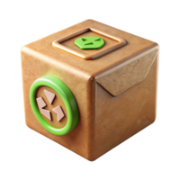 magnificent modern Cardboard Box with Eco Friendly Symbol Isolated high quality png