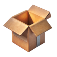 extraordinary abstract Cardboard Box with Open Flap Isolated authentic png