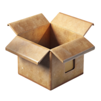 elegant creative Cardboard Box with Open Flap Isolated authentic png