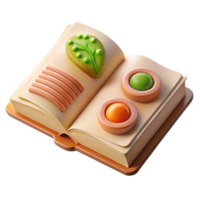 beautiful modern Cellular Agriculture Cookbook Open Page authentic png