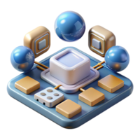 impressive traditional Cellular Computing System Schematic Transparent Background high quality png