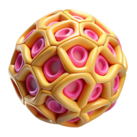 serene abstract Cellular Pattern Geometric Shapes Yellow and Pink Cutout authentic png