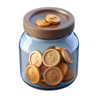 extraordinary abstract Charity Donation Jar Filled with Coins Isolated genuine png