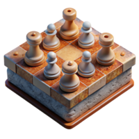 beautiful abstract Chessboard with Multiple Pieces in Same Square Isolated authentic png