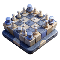 magnificent vintage Chessboard with Multiple Pieces in Same Square Isolated high quality png