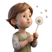 stunning contemporary Child Blowing Dandelion Seeds Cutout high quality png