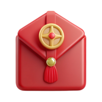 wonderful modern Chinese New Year Envelope Cutout with Red Color Isolated high resolution png