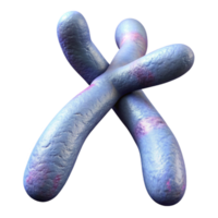 beautiful vintage Chromosome Structure 3d Render Transparent Background detailed png