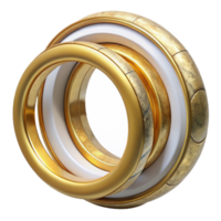dramatic abstract Circular Portal with Rotating Rings Silver Color Transparent Background high resolution png