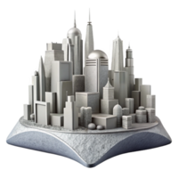 beautiful artistic City Skyline Modern Grey Cutout professional png