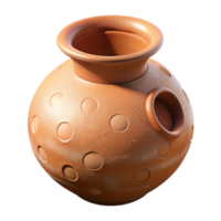 serene abstract Clay Pottery Vase with Smooth Texture Cutout high resolution png