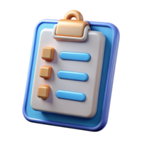 beautiful rustic Clipboard with Checklist Transparent Background detailed png