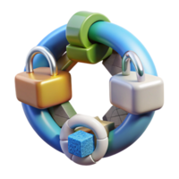 beautiful rustic Closed Loop Ecosystem Diagram Isolated premium png