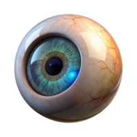 vibrant artistic Close Up of Eye with Digital Reflection Transparent Background high resolution png