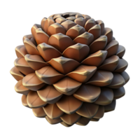serene minimalist Close Up of Pine Cone on Forest Floor Transparent Background genuine png