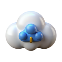 magnificent minimalist Cloud Computing Icon Cutout with Gradient Background high quality png