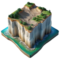 extraordinary rustic Coastal Cliffs Aerial Perspective Transparent Background high quality png