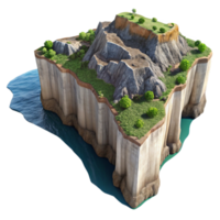 beautiful modern Coastal Cliffs Aerial View Cutout Realistic Texture high resolution png