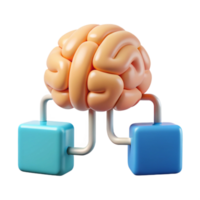 sereno artístico cognitivo função diagrama transparente fundo com 3d render original png