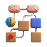 wonderful contemporary Cognitive Process Flowchart Cutout with Simple Icons and Arrows premium png