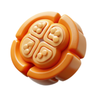 wonderful artistic Cognitive Process Icon Transparent Background with Orange Hue exclusive png