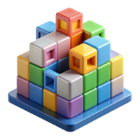 serene traditional Colorful Building Blocks Community Cutout Element authentic png