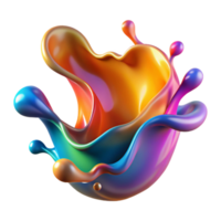 stunning creative Colorful Fluid Splash Transparent Background Isolated original png