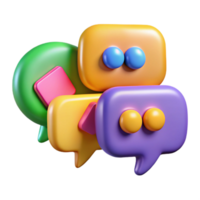 dramatic vintage Colorful Speech Bubbles with Emojis Transparent Background 4K png