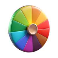 dramatic abstract Colorful Synesthetic Emotion Wheel Transparent Background with Color Segments high quality png