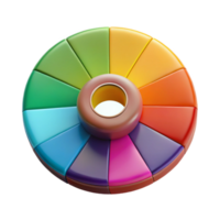 elegant creative Colorful Synesthetic Emotion Wheel Transparent Background with Color Segments authentic png