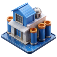 dramatic rustic Community Building Blueprint Design Transparent Background high quality png