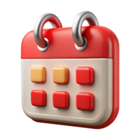 beautiful vintage Community Event Calendar Icon Isolated with Red Dates detailed png