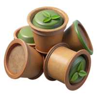 magnificent minimalist Compostable Coffee Pods with Biodegradable Filters Isolated exclusive png